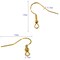 120 Pieces Earring Hooks with Ball and Coil, Hypo Allergenic Plated Gold Ear Wires with Transparent Storage Box, for DIY Jewelry Making